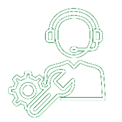 Customer Services icon with a spanner showing our commitment to ongoing support